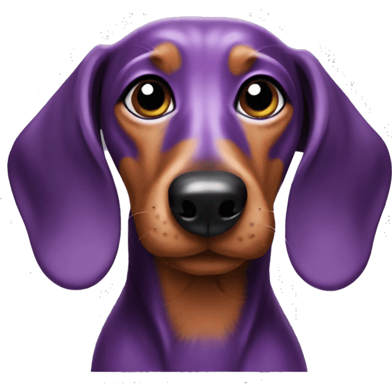 purple dachshund emoji