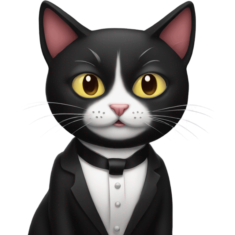 evil tuxedo cat emoji