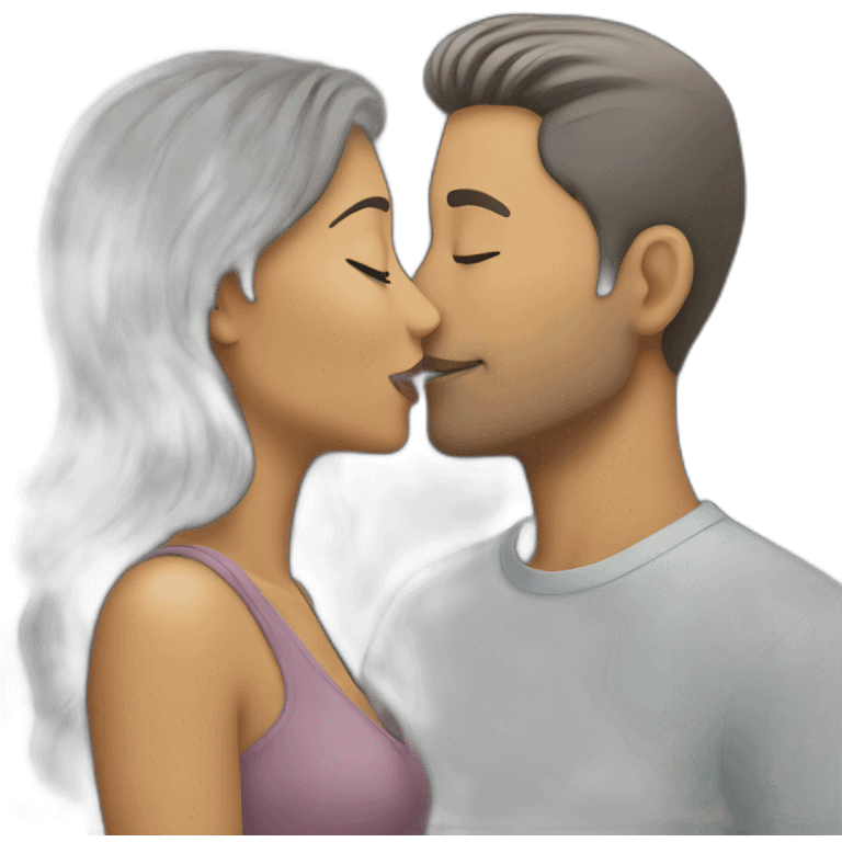 Two people kissing emoji