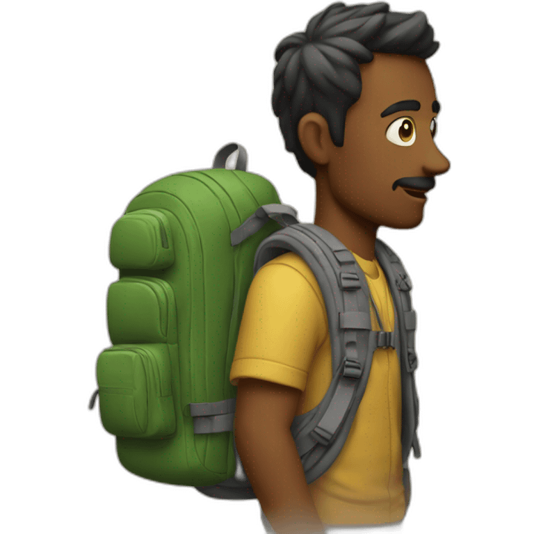 Fazaa with backpack emoji