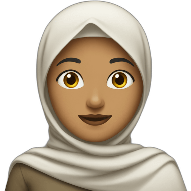 Barbue en hijab emoji