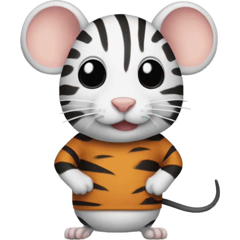 Mouse with tiger stripes  emoji