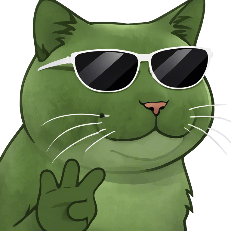 Cat with sunglasses emoji