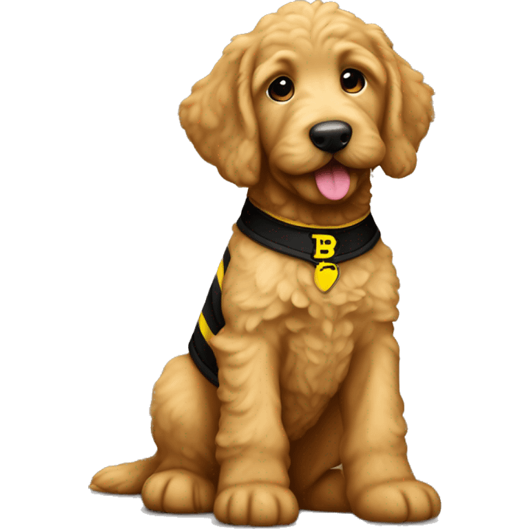 Toffee Color, Labradooodle puppy wearing BVB Shirt emoji