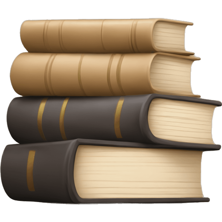 beige stack of books emoji