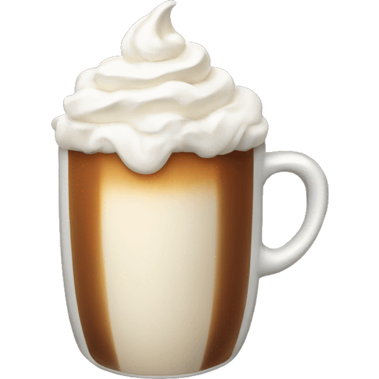 Hot drink with whipped cream emoji