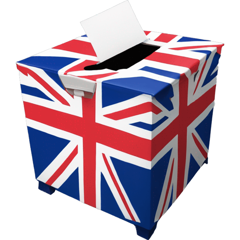 Ballot box with union jack emoji