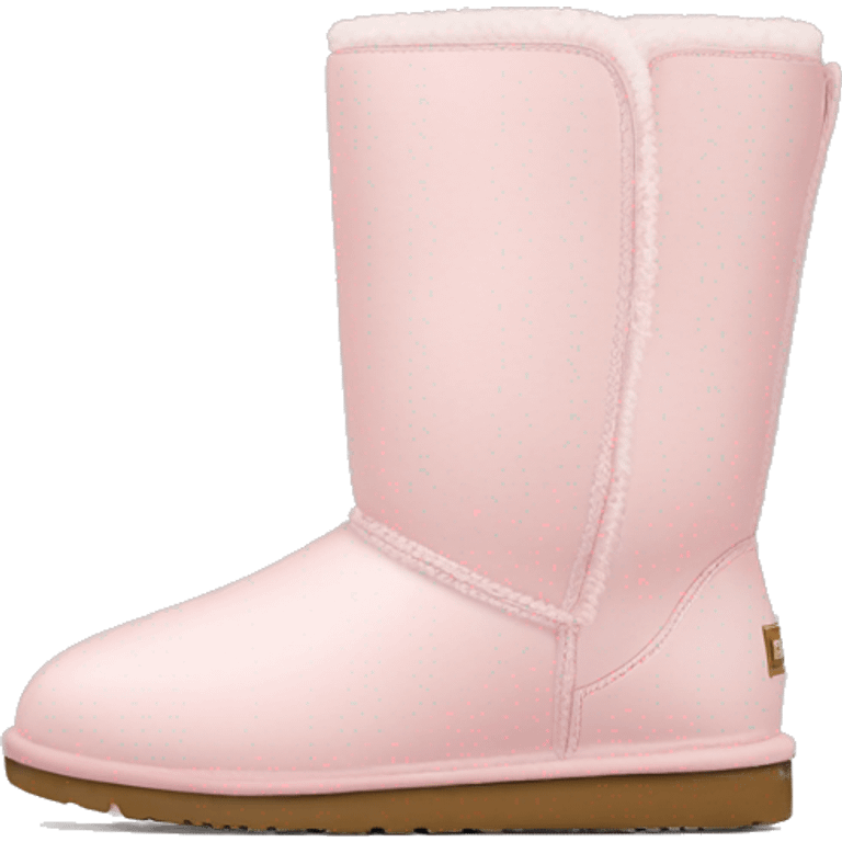 light pink UGG winter boots emoji