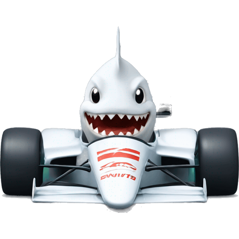 Shark with formula 1 car emoji