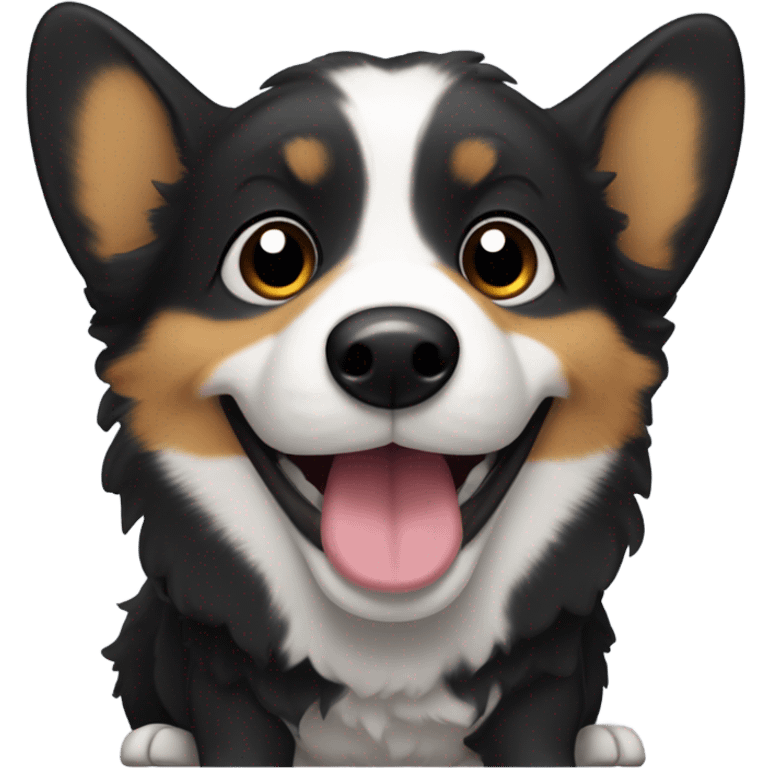 Black stinky corgi emoji