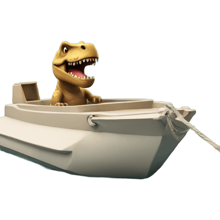 trex on a boat emoji