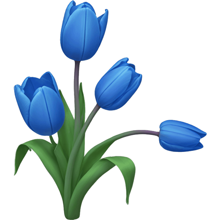 Blue tulip emoji