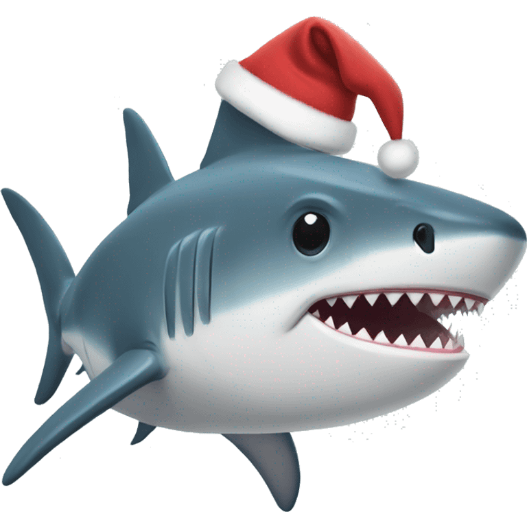 Christmas shark emoji