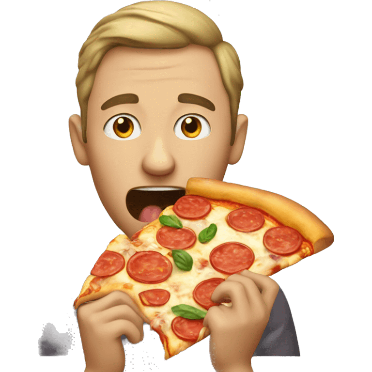 man eating pizza emoji