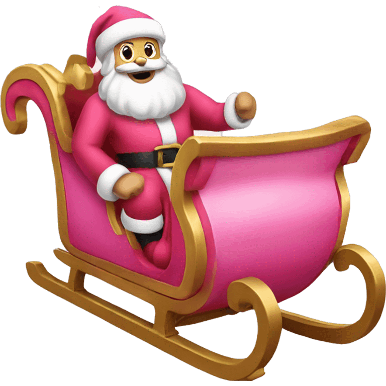 Pink Santa’s sleigh  emoji