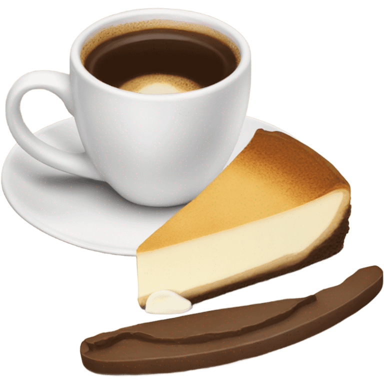  minimal coffee with cheesecake  emoji