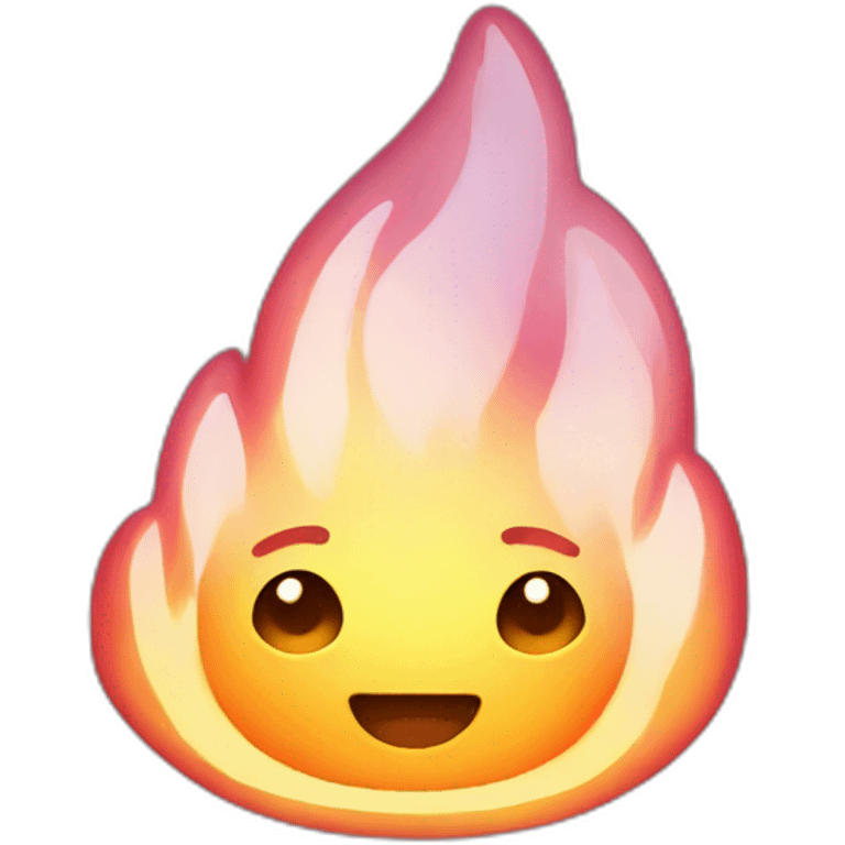 cute fire with face emoji