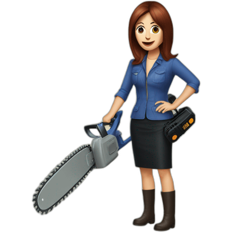 Cristina Fernández de Kirchner with a chainsaw emoji