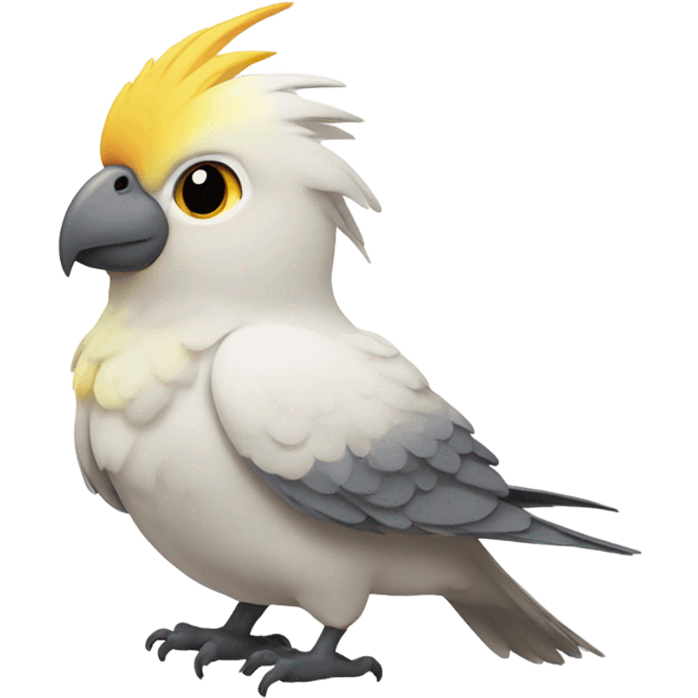 cockatiel white celabrating new year emoji