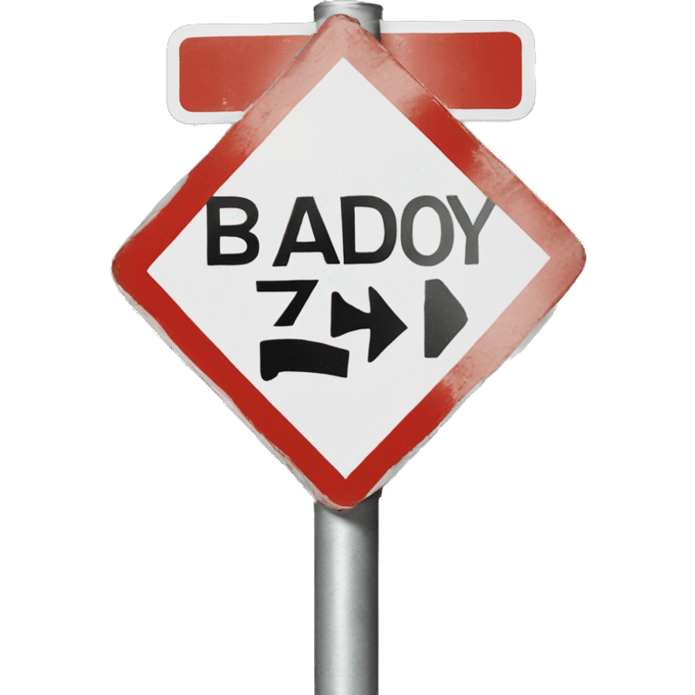 street sign saying badboyseven emoji