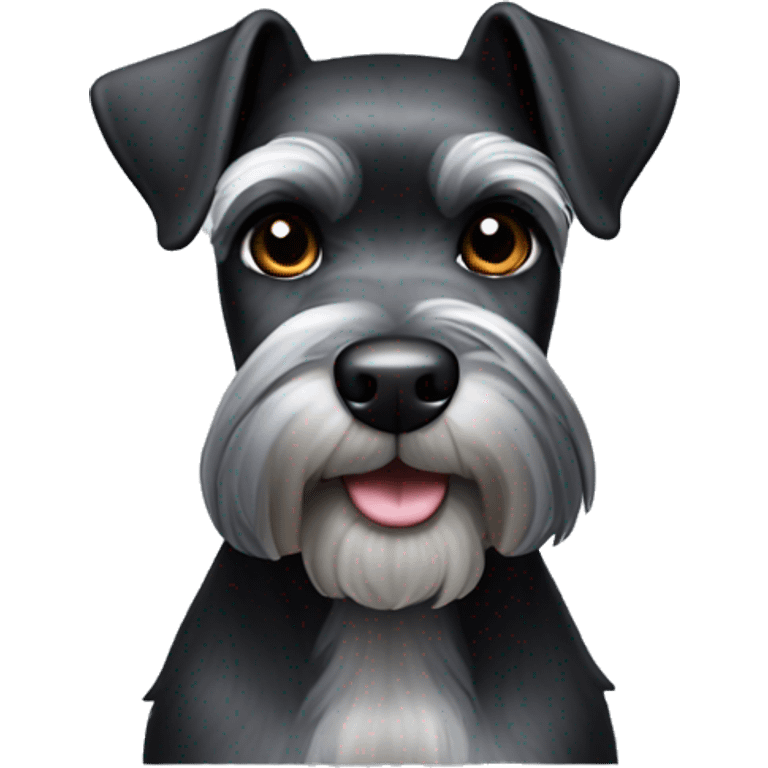 Black and silver miniature schnauzer  emoji