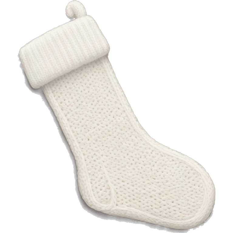 white knit stocking with the name logan written on it  emoji