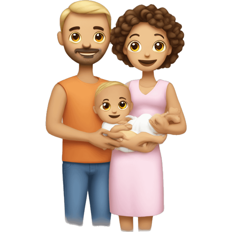 Mom dad and baby emoji