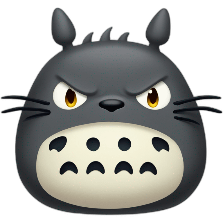 Angry dark Totoro emoji