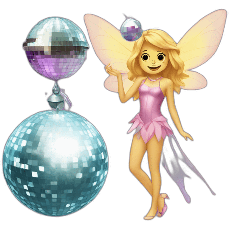 fairy and a disco ball emoji