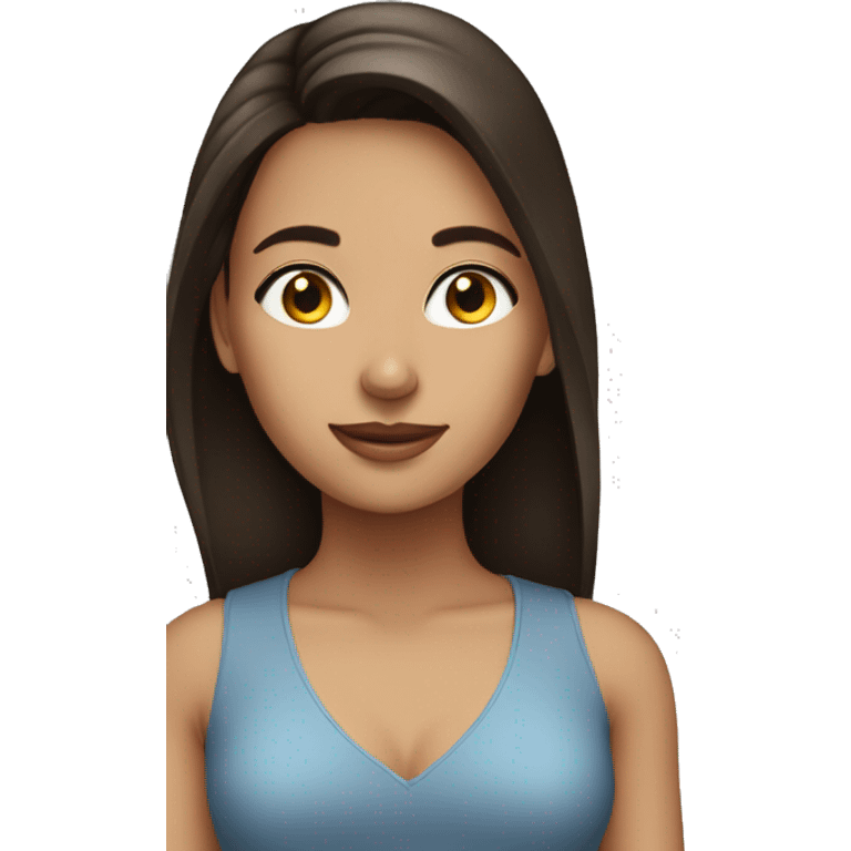 Beautiful brunette girl  emoji