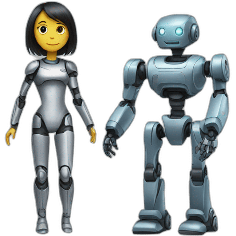 Robot AND human  emoji