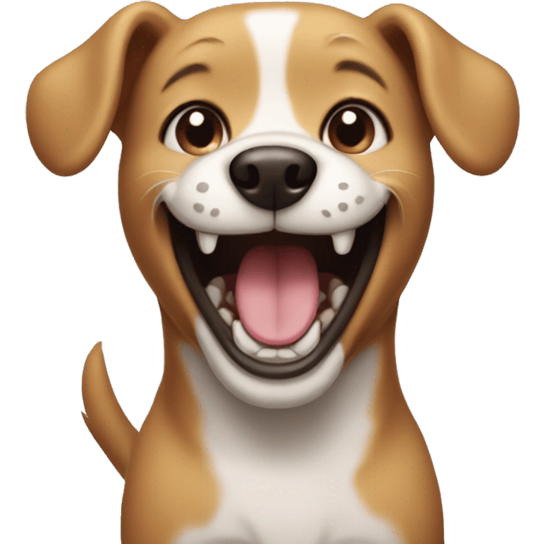 cute doggy laughing  emoji