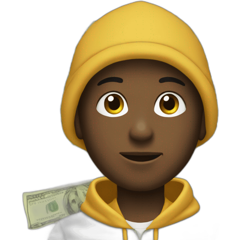 Hood boy with money emoji