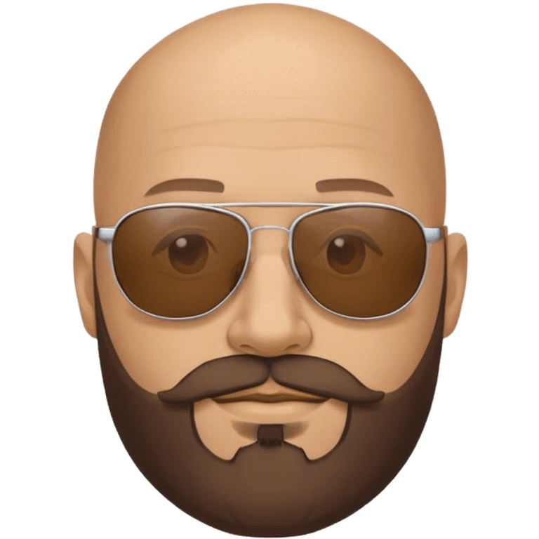 bald guy with sunglasses  with beard emoji