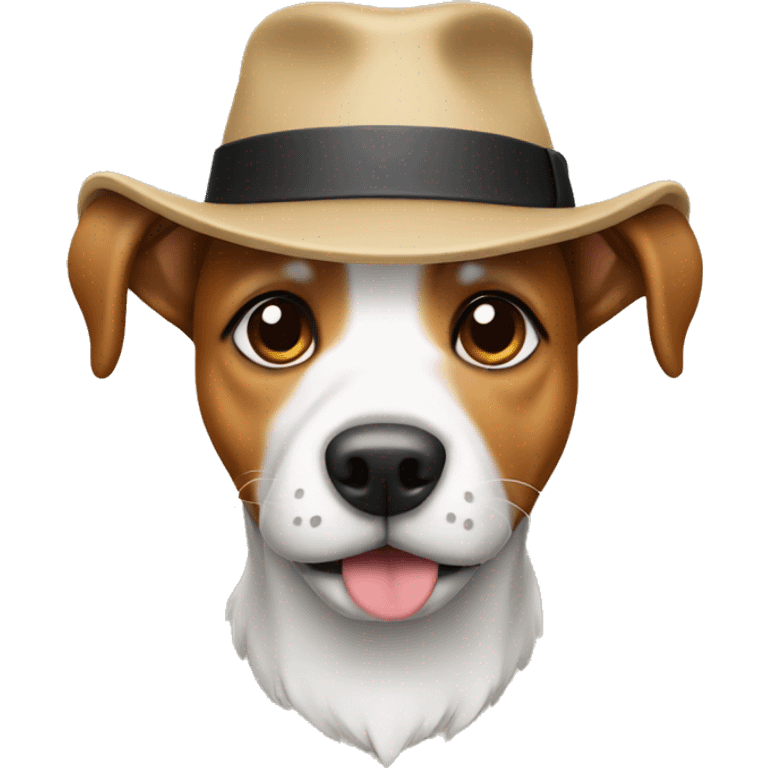 dog wearing hat emoji