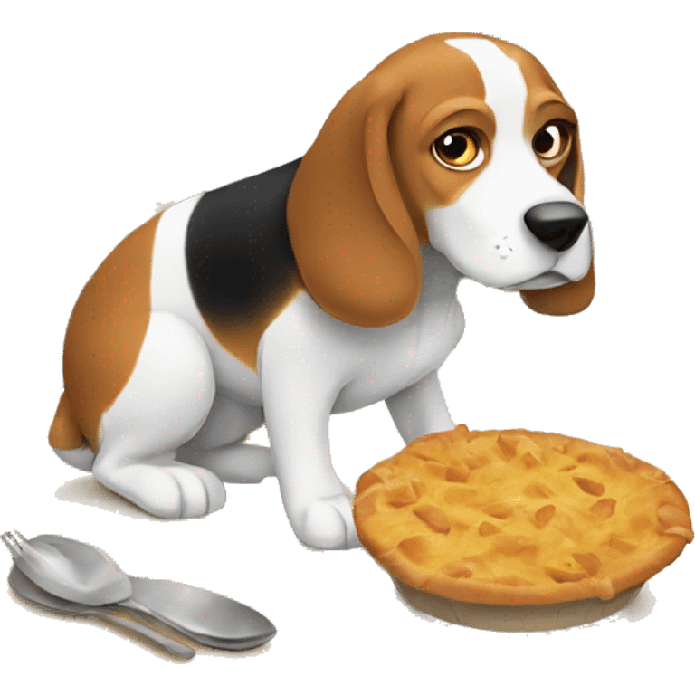 Beagle stealing food emoji