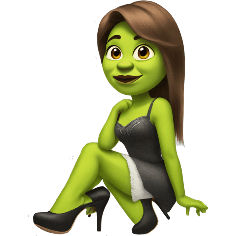 shrek with high heels emoji