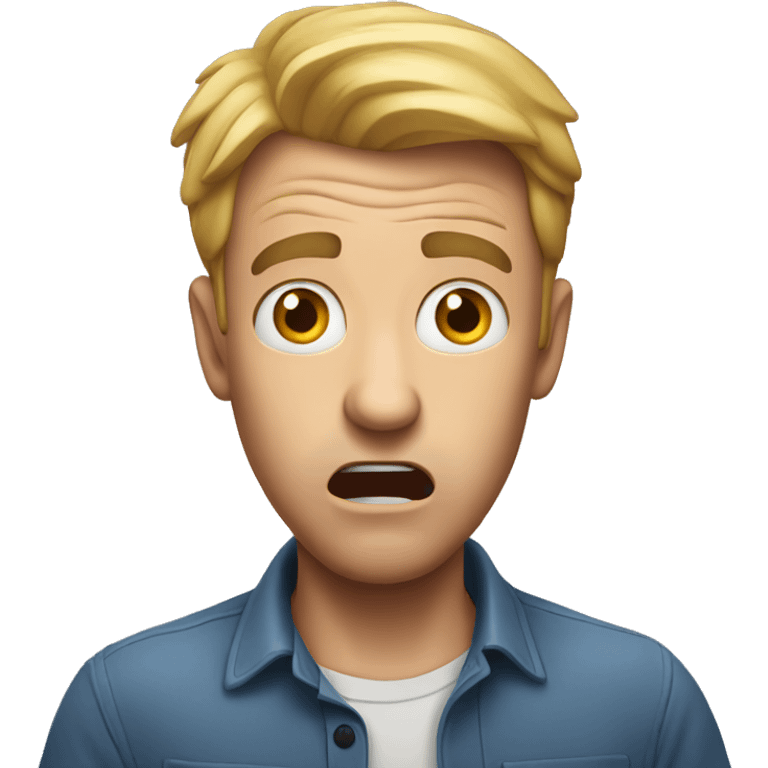 Shocked white Guy emoji