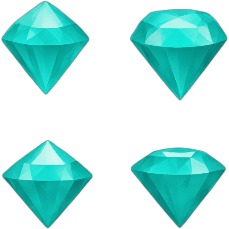 Turquoise diamond emoji