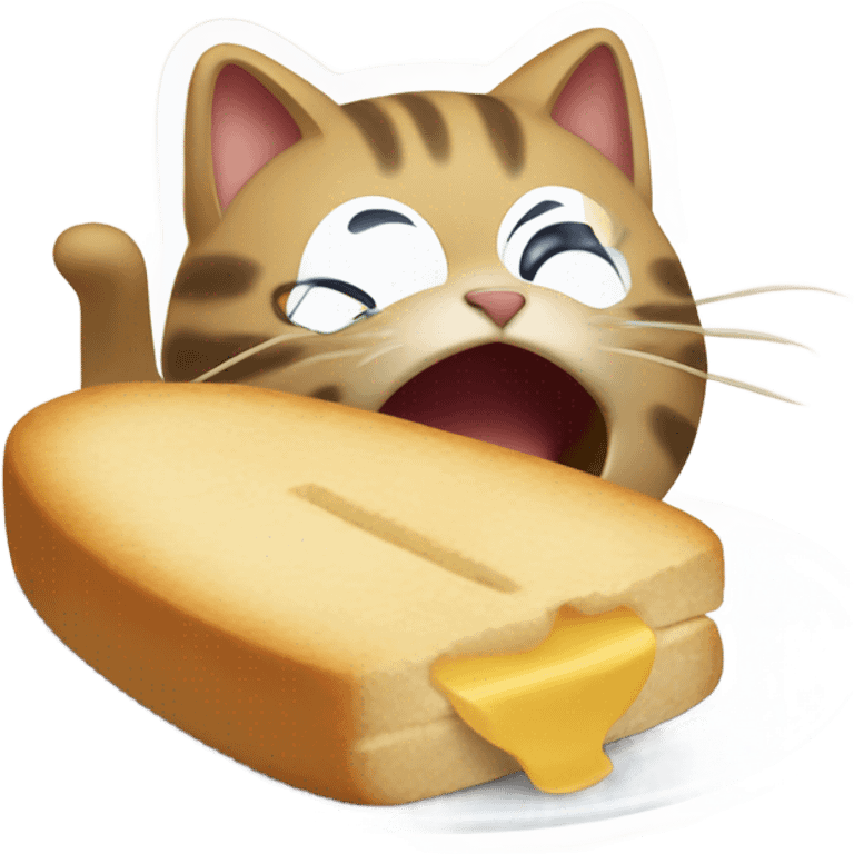 Chat qui mange  emoji