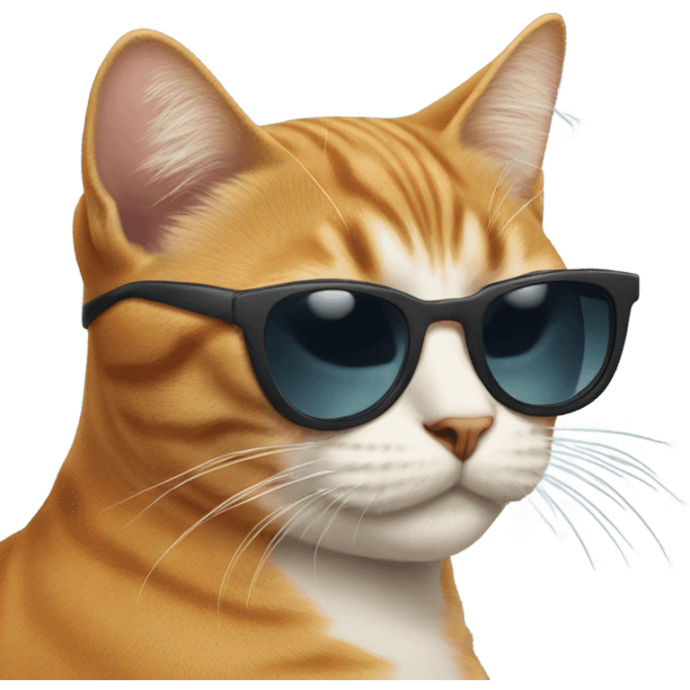 Cat with sunglasses emoji