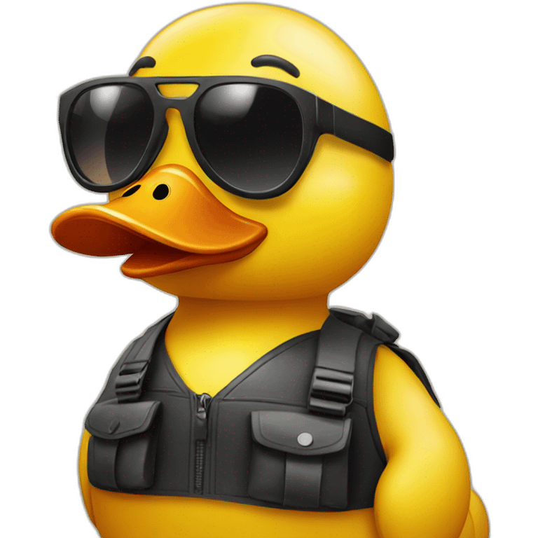 rubber duck with sunglasses emoji