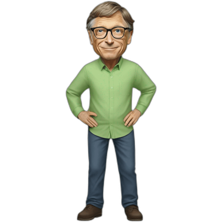 bill gates with yoda pants emoji