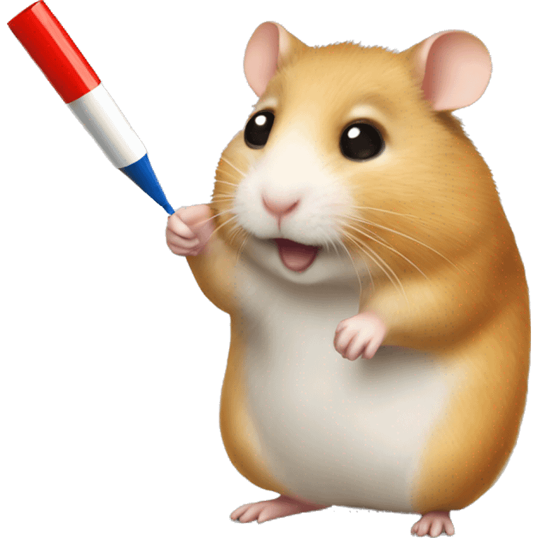 hamster with marker board emoji