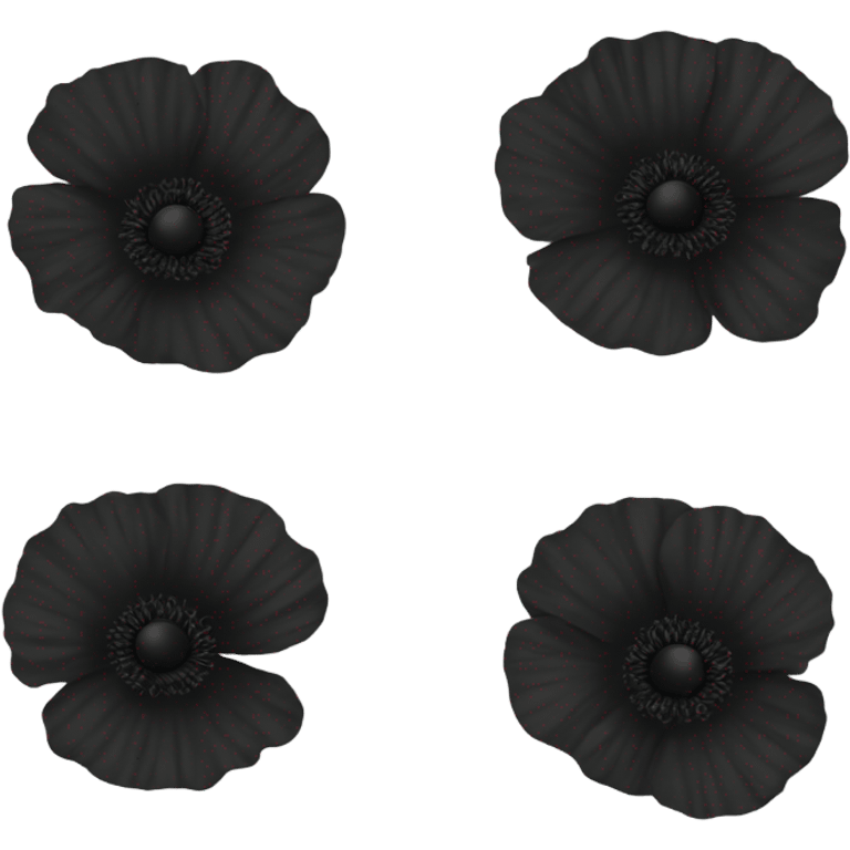 black poppy  emoji