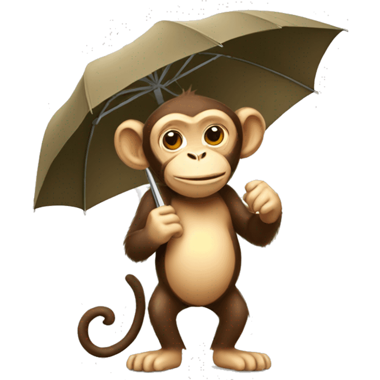 Monkey with umbrella  emoji