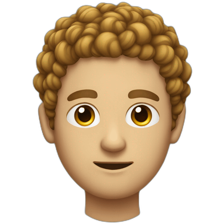 Curly man with an eyepatch and a braid by the side of his face emoji