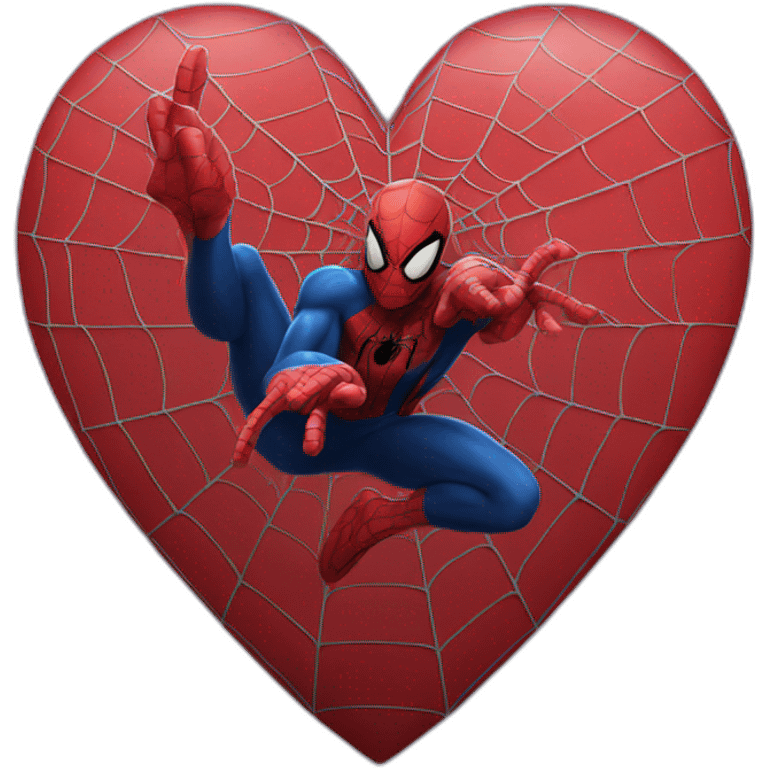 spiderman hand heart emoji