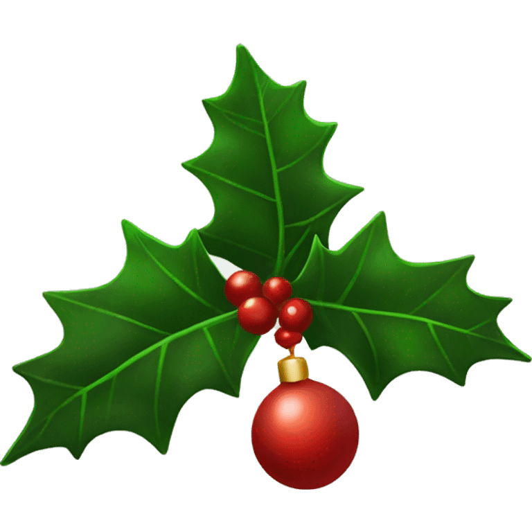 Christmas holly  emoji