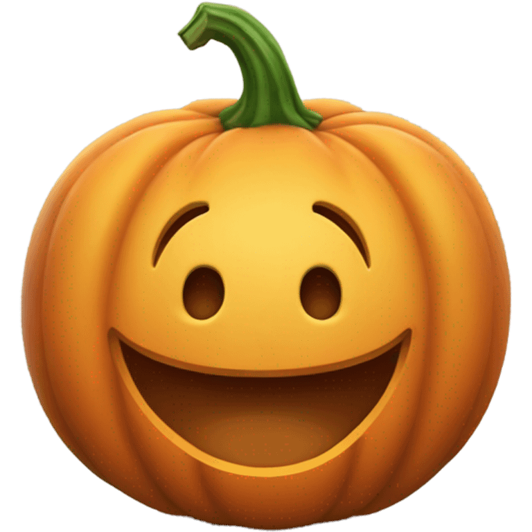 happy pumpkin with hands up emoji